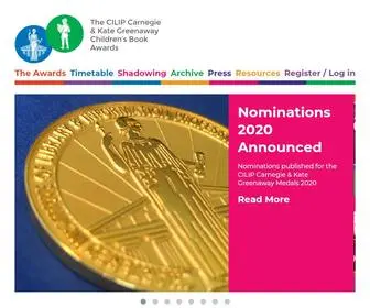 Carnegiegreenaway.org.uk(The CILIP Carnegie and Kate Greenaway Awards) Screenshot