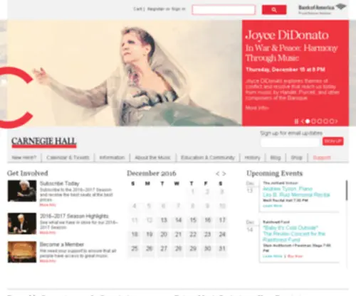 Carnegiehall.com(Carnegie Hall) Screenshot