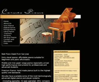 Carnespianostore.com(Piano Store San Jose/ Shigeru Kawai San Jose) Screenshot