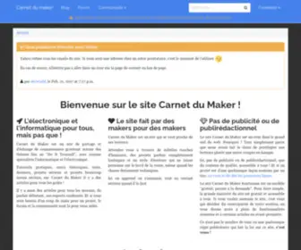 Carnetdumaker.net(Carnet du maker) Screenshot