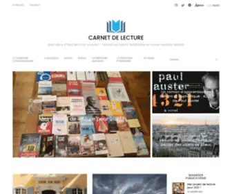 Carnetlecture.com(Un blog littéraire où vous pourrez faire le plein de lectures) Screenshot