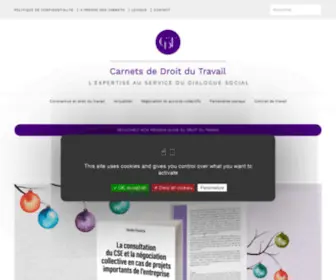 Carnetsdroitdutravail.com(Carnets de Droit du Travail) Screenshot