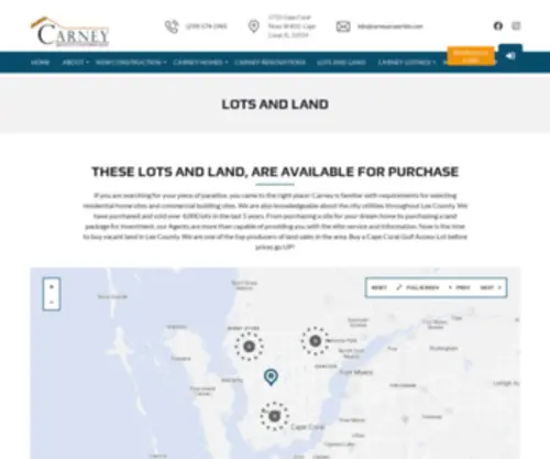 Carneylots.com(Lots and Land) Screenshot