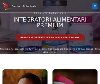 Carniumbotanicals.it(Integratori alimentari naturali premium) Screenshot