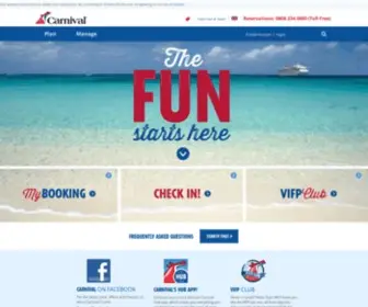 Carnival.co.uk(Carnival Cruises) Screenshot