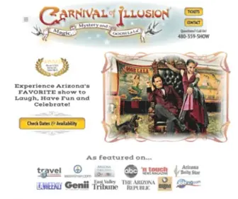 Carnivalofillusion.com(Old-World Magic Theater Show in Phoenix and Tucson AZ) Screenshot
