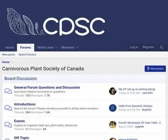 Carnivorousplantsociety.ca(Carnivorous Plant Society of Canada) Screenshot