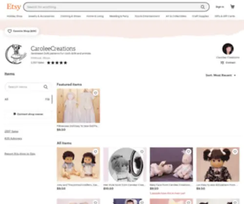 Caroleecreations.com(SewSweetDolls) Screenshot