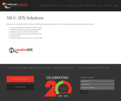 Carolina-IDX.com(Custom MLS IDX solutions via RETS datafeeds updated hourly 24/7) Screenshot