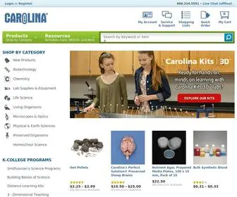 Carolina.com(Carolina Biological Supply) Screenshot