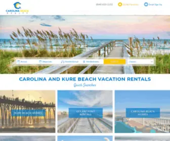 Carolinabeachrealty.net(Carolina Beach Realty offers vacation rental homes in Carolina Beach and Kure Beach) Screenshot