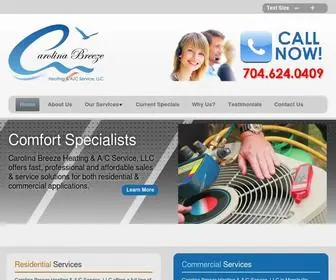 Carolinabreezehvac.com(Heating and air conditioning service) Screenshot