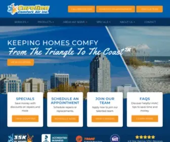 Carolinacomfortair.com(Carolina's #1 HVAC & Heating Company) Screenshot