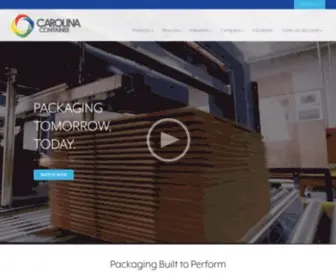 Carolinacontainer.com(Corrugated, Protective, Retail, and Display Packaging) Screenshot