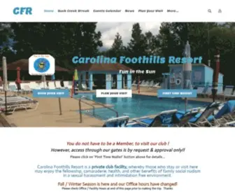 Carolinafoothills.com(CFR) Screenshot