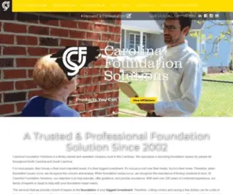 Carolinafoundationsolutions.com(Residential, Commercial & Industrial Foundation Solutions) Screenshot