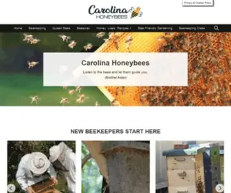 Carolinahoneybees.com(Learn about beekeeping and all things bee with Beekeeper Charlotte at Carolina Honeybees. This site) Screenshot