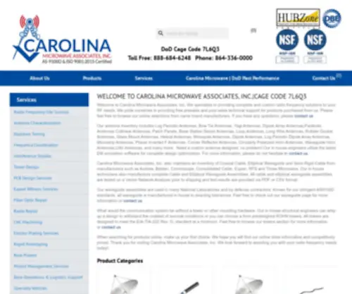 Carolinamicrowave.com(Carolina Microwave Associates) Screenshot