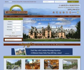 Carolinamornings.com(Asheville's Luxury Cabins & Vacation Rentals) Screenshot
