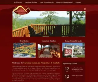 Carolinamtn.com(Carolina Mountain Properties & Rentals) Screenshot