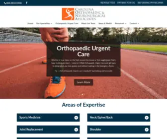 Carolinaona.com(Carolina Orthopedic & Neurosurgical Associates) Screenshot