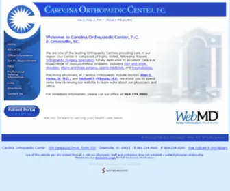 Carolinaortho.net(Carolina Orthopaedic Center) Screenshot