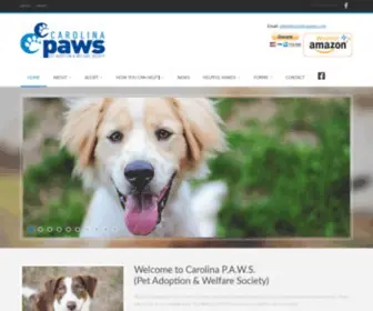 Carolinapaws.com(Pet Adoption and Animal Rescue) Screenshot