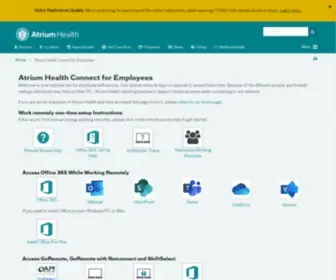 Carolinasconnect.com(Atrium Health Connect for Employees) Screenshot