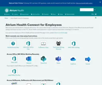 Carolinasconnect.org(Atrium Health Connect for Employees) Screenshot