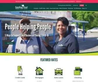 Carolinatrust.org(Carolina Trust Credit Union) Screenshot