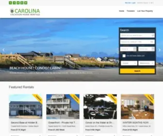 Carolinavacationhomerentals.com(North & South Carolina Vacation Rentals) Screenshot