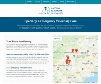 Carolinavet.com(Carolina Veterinary Specialists) Screenshot