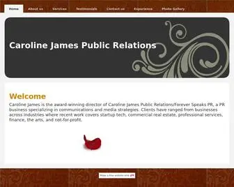 Carolinejamespublicrelations.com(Caroline James Public Relations) Screenshot