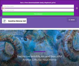 Carolineskinnerart.co.uk(Colourful Art & Gifts for Animal Lovers) Screenshot