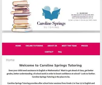 Carolinespringstutor.com.au(What we learn becomes a part of who we are) Screenshot