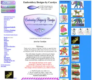 Carolyndesigns.com(Embroidery) Screenshot