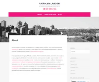 Carolynlangen.com(Software developer and data scientist) Screenshot