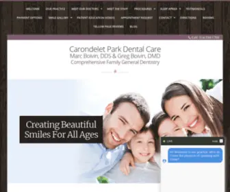 Carondeletparkdental.com(Dental Care in St) Screenshot