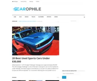 Carophile.com(Homepage) Screenshot