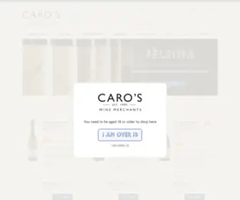 Caros.co.nz(Buy Fine Wine Online) Screenshot