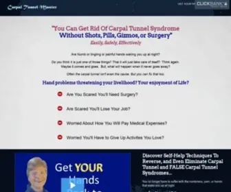 Carpaltunnelmaster.com(Carpal Tunnel Syndrome Self Treatment) Screenshot