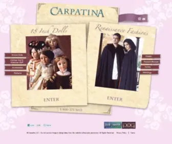 Carpatina.com(Shop for Boy or Girl Dolls) Screenshot