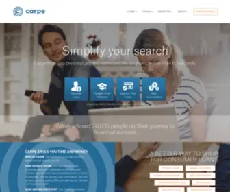 Carpe.com(Discover the best online loan or personal finance solution in under a minute) Screenshot