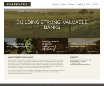 Carpentercompany.com(Carpenter & Company sources capital for and) Screenshot