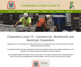 Carpentersunionlocal13.org(Carpenters Union Local 13) Screenshot