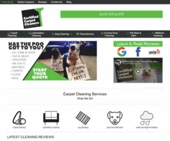 Carpet-Cleaningchicago.com(Certified Chicago Carpet Cleaning) Screenshot