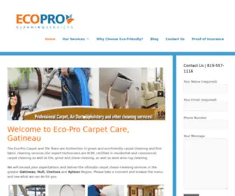 Carpetcleaninggatineau.com(Eco Pro Cleaning Services) Screenshot