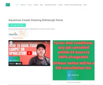 Carpetcleaninginedinburgh.co.uk(Aquarinse Carpet Cleaning Edinburgh) Screenshot