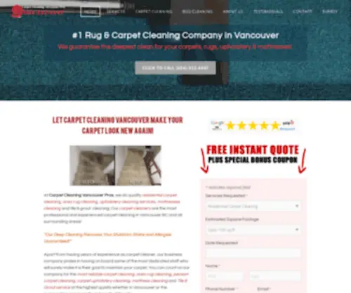 Carpetcleanvancouver.ca(Carpet Cleaning Vancouver Pros) Screenshot