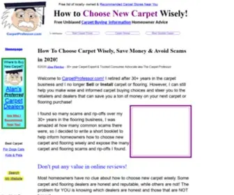 Carpetprofessor.com(How To Choose Carpet Wisely) Screenshot